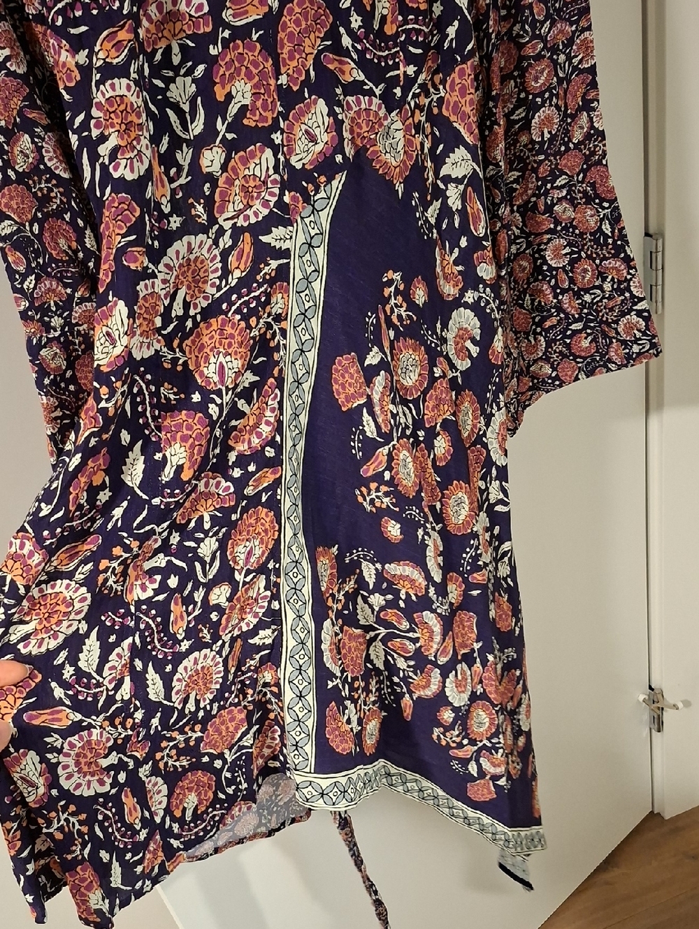 NWT Antik Batik Purple & Orange Handkerchief Hem Cut-out Accent Dress (Size M) - Picture 4 of 10